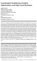 Cover page: Coordinated parallelizing compiler optimizations and high-level synthesis