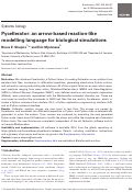 Cover page: Pycellerator: an arrow-based reaction-like modelling language for biological simulations