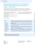 Cover page: Maternal-Neonatal Dyad Outcomes of Maternal COVID-19 Requiring Extracorporeal Membrane Support: A Case Series.