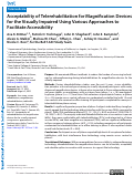 Cover page: Acceptability of Telerehabilitation for Magnification Devices for the Visually Impaired Using Various Approaches to Facilitate Accessibility