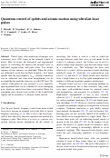 Cover page: Quantum control of qubits and atomic motion using ultrafast laser pulses