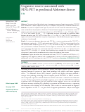 Cover page: Cognitive reserve associated with FDG-PET in preclinical Alzheimer disease