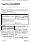 Cover page: Grit: A Potential Protective Factor Against Substance Use and Other Risk Behaviors Among Latino Adolescents