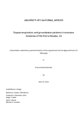 Cover page: Evapotranspiration and groundwater patterns in montane meadows of the Sierra Nevada, CA