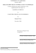 Cover page: Delay-Based SRAM Control Logic in OpenRAM