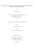 Cover page: Water Quality and Quantity in Intermittent and Continuous Piped Water Supplies in Hubli-Dharwad, India