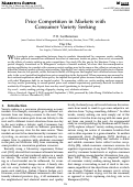 Cover page: Price Competition in Markets with Consumer Variety Seeking