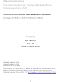 Cover page: Second-Order Devolution Revolution and the Hidden Structural Discrimination? Examining County Welfare-to-Work Service Systems in California