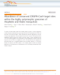 Cover page: Abundance of conserved CRISPR-Cas9 target sites within the highly polymorphic genomes of Anopheles and Aedes mosquitoes