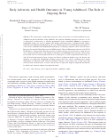 Cover page: Early Adversity and Health Outcomes in Young Adulthood: The Role of Ongoing Stress