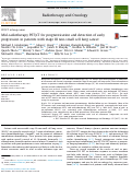 Cover page: Mid-radiotherapy PET/CT for prognostication and detection of early progression in patients with stage III non-small cell lung cancer