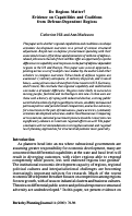 Cover page: Do Regions Matter? Evidence on Capabilities and Coalitions from Defense-Dependent Regions