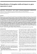 Cover page: Quantification of elongation stalls and impact on gene expression in yeast.