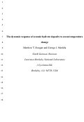Cover page: The dynamic response of oceanic hydrate deposits to ocean temperature change