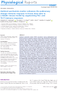 Cover page: Ambient particulate matter enhances the pulmonary allergic immune response to house dust mite in a BALB/c mouse model by augmenting Th2‐ and Th17‐immune responses