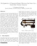 Cover page: Development of a Permanent-Magnet Microwave Ion Source for a Sealed-Tube Neutron Generator