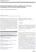 Cover page: Mathematical Modeling of Textures: Application to Color Image Decomposition with a Projected Gradient Algorithm