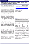 Cover page: What do we think the relationship is between dispersal potential and population genetic structure?
