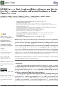 Cover page: WISER Survivor Trial: Combined Effect of Exercise and Weight Loss Interventions on Insulin and Insulin Resistance in Breast Cancer Survivors