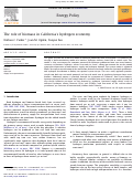 Cover page: The role of biomass in California's hydrogen economy