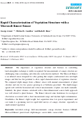 Cover page: Rapid Characterization of Vegetation Structure with a Microsoft Kinect Sensor