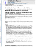 Cover page: Comparative Effectiveness of Entecavir Versus Tenofovir for Preventing Hepatocellular Carcinoma in Patients with Chronic Hepatitis B: A Systematic Review and Meta‐Analysis