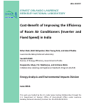 Cover page: Cost-Benefit of Improving the Efficiency of Room Air Conditioners (Inverter and Fixed Speed) in India