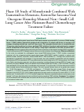 Cover page: Phase 1B Study of Momelotinib Combined With Trametinib in Metastatic, Kirsten Rat Sarcoma Viral Oncogene Homolog-Mutated Non–Small-Cell Lung Cancer After Platinum-Based Chemotherapy Treatment Failure