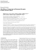 Cover page: The Effect of Young Age in Hormone Receptor Positive Breast Cancer.