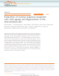 Cover page: Exhaustion of nucleus pulposus progenitor cells with ageing and degeneration of the intervertebral disc