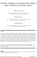 Cover page: Random sampling in computational algebra: Helly numbers and violator spaces