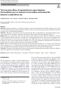 Cover page: The long-term effects of repeated heroin vapor inhalation during adolescence on measures of nociception and anxiety-like behavior in adult Wistar rats