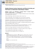 Cover page: Relation between anxiety, depression, and physical activity and performance in maintenance hemodialysis patients.