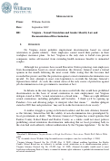 Cover page: Virginia – Sexual Orientation and Gender Identity Law and Documentation of Discrimination