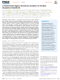 Cover page: A Pleistocene legacy structures variation in modern seagrass ecosystems