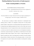 Cover page: Modeling radiation characteristics of semitransparent media containing bubbles or particles.