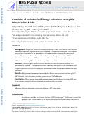 Cover page: Correlates of Antiretroviral Therapy Adherence among HIV-Infected Older Adults