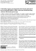 Cover page: Contrasting organic aerosol particles from boreal and tropical forests during HUMPPA-COPEC-2010 and AMAZE-08 using coherent vibrational spectroscopy