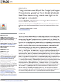 Cover page: The genome assembly of the fungal pathogen Pyrenochaeta lycopersici from Single-Molecule Real-Time sequencing sheds new light on its biological complexity.