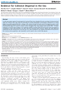 Cover page: Evidence for Cohesive Dispersal in the Sea