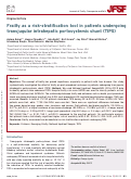 Cover page: Frailty as a risk-stratification tool in patients undergoing transjugular intrahepatic portosystemic shunt (TIPS).