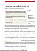 Cover page: Preimplantation Genetic Diagnosis (PGD) for Genetic Prion Disorder Due to F198S Mutation in the PRNP Gene