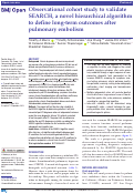 Cover page: Observational cohort study to validate SEARCH, a novel hierarchical algorithm to define long-term outcomes after pulmonary embolism.