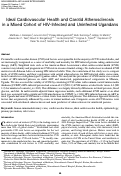 Cover page: Ideal Cardiovascular Health and Carotid Atherosclerosis in a Mixed Cohort of HIV-Infected and Uninfected Ugandans