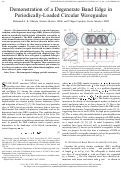 Cover page: Demonstration of a Degenerate Band Edge in Periodically-Loaded Circular Waveguides