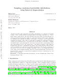 Cover page: Sampling constrained probability distributions using Spherical Augmentation