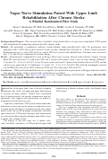 Cover page: Vagus Nerve Stimulation Paired With Upper Limb Rehabilitation After Chronic Stroke