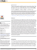 Cover page: Tensor based multichannel reconstruction for breast tumours identification from DCE-MRIs