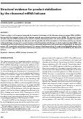Cover page: Structural evidence for product stabilization by the ribosomal mRNA helicase