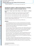 Cover page: Searching for resilience: addressing the impacts of changing disturbance regimes on forest ecosystem services.